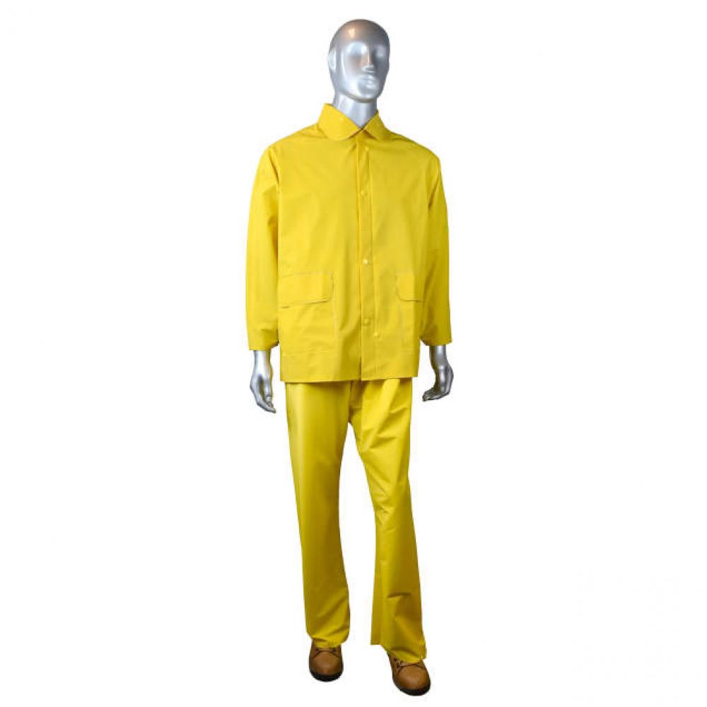 L - 3PC Yellow Poly Rainsuit