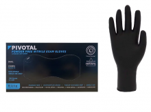 Johnson Wilshire JW9770L - Large 4MIL Black Nitrile Powder Free Glove