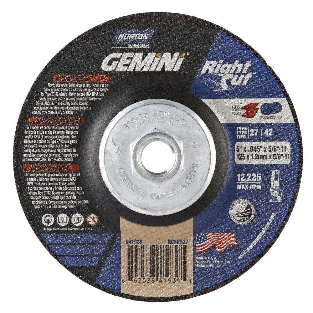 5in.X.045in.X5/8in.-11 Gemini Cut Off Wheel
