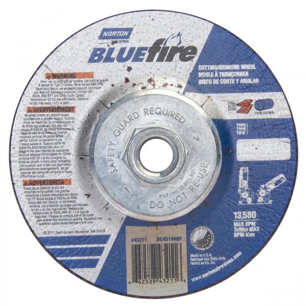 4-1/2in.X1/8in.X5/8in.-11 Blue Fire Grinding Wheel (10/BX)