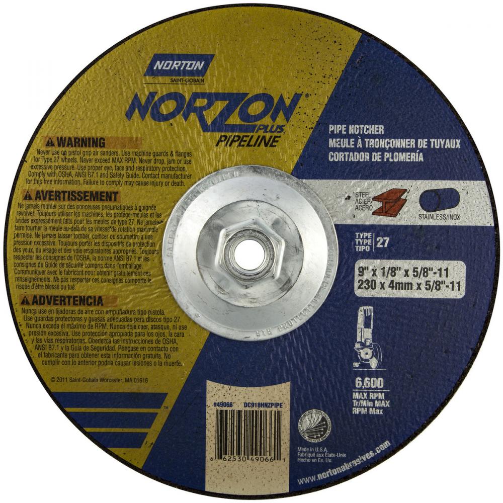 9in.X1/8in.X5/8in.-11 Notcher Grinding Wheel (10/BX)