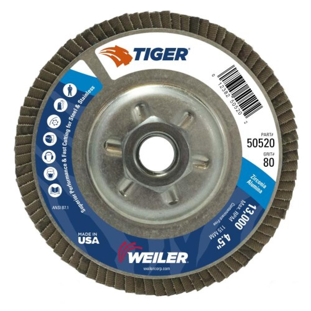 4-1/2in.X5/8in.-11 80G Tiger Wheel (10/BX)