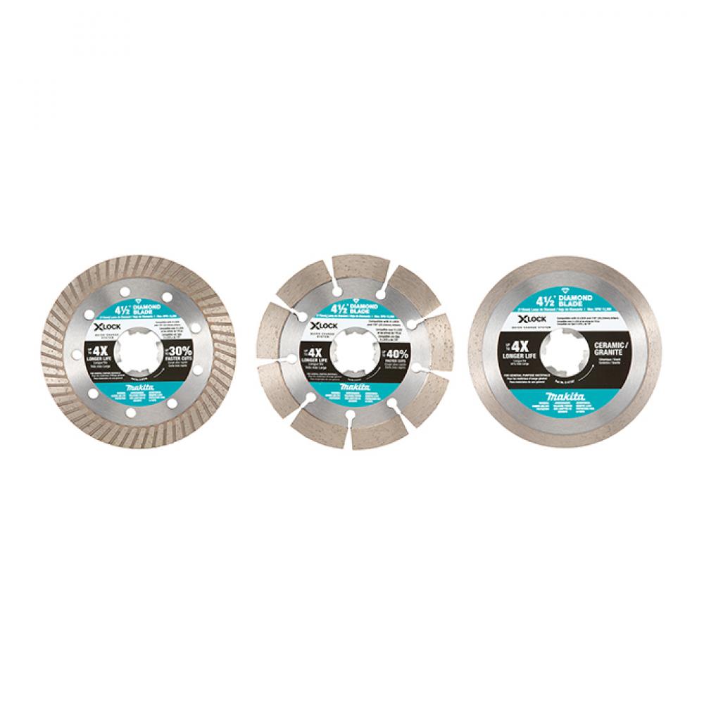 4-1/2&#34; X-Lock Diamond Blade Assortment 3/Pk