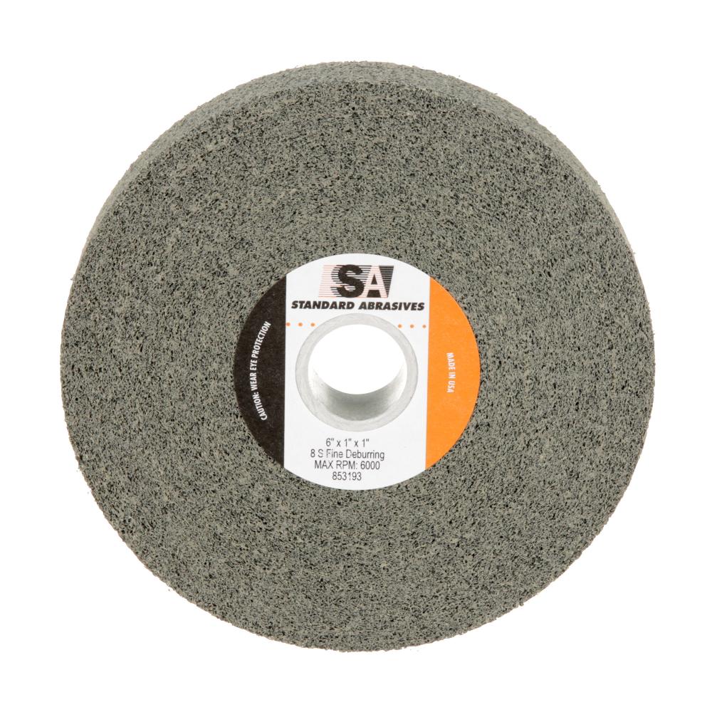 Standard Abrasives™ Deburring Wheel 853193, 6 in x 1 in x 1 in 8S FIN, 3 per case