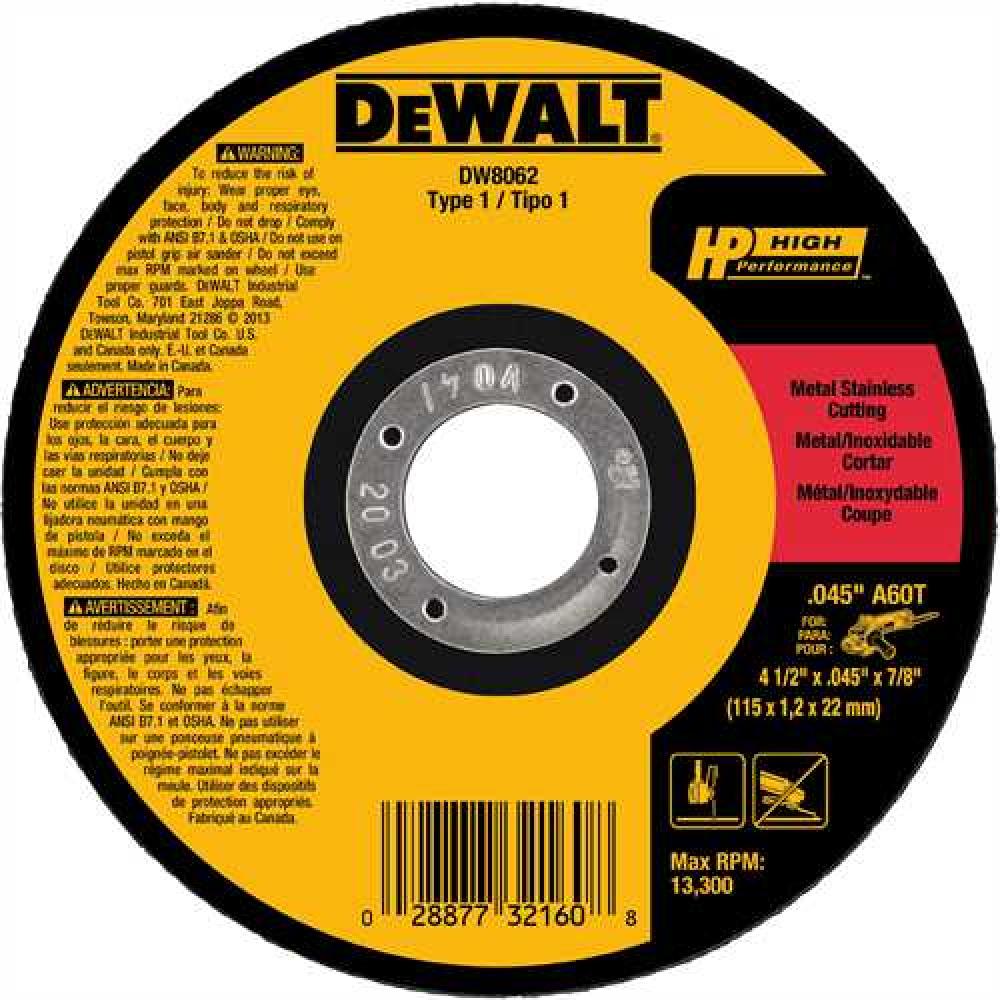4-1/2in.X.045in.X7/8in. Cut Off Wheel