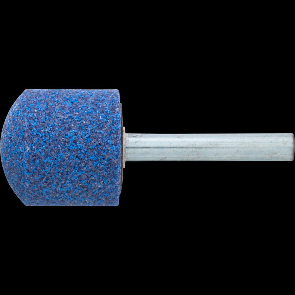 PFERD Vitrified Mounted Point, TOUGH, 1&#34; x 1, 46 Grit, A21, Ceramic Oxide, 1/4&#34; Shank