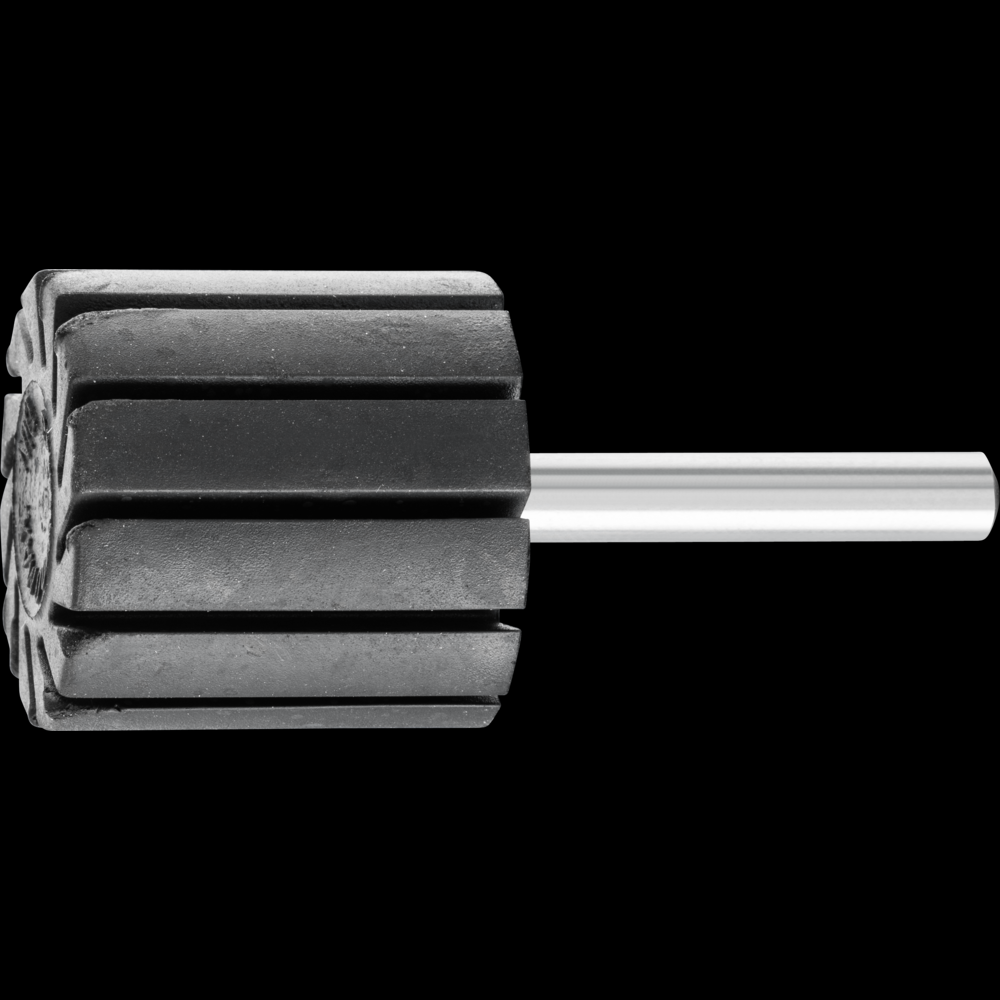 PFERD Spiral Band Cylindrical Rubber Drum Holder, 1-1/8&#34; x 1-1/8, 1/4&#34; Shank