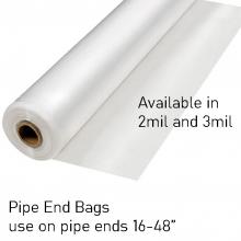 Daemar Inc BAG-36 - PLASTIC END CAPS ON ROLLS, 6 MIL X 36" (50 BAGS/ROLL)