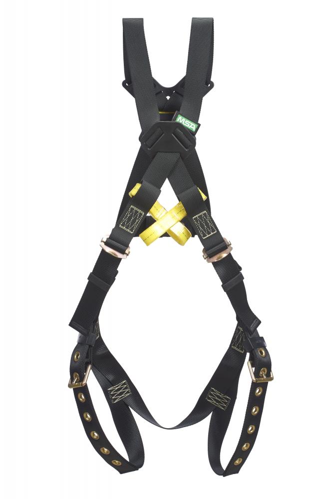 Workman Arc Flash Crossover Harness, BACK WEB Loop, Tongue Buckle leg straps, BE