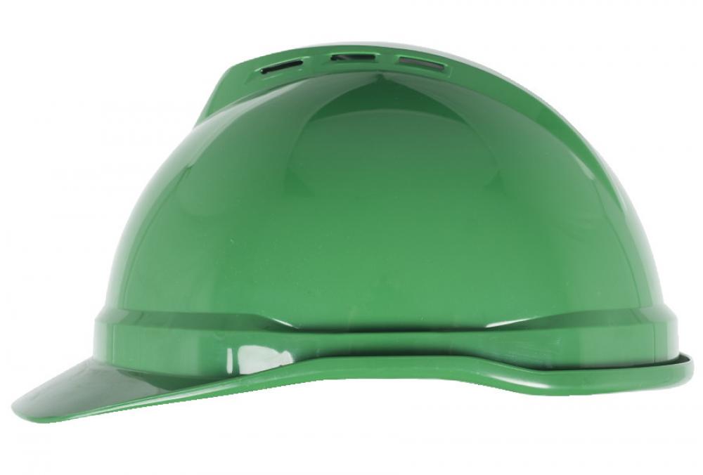 V-Gard 500 Cap, Green Vented, 4-Point Fas-Trac III