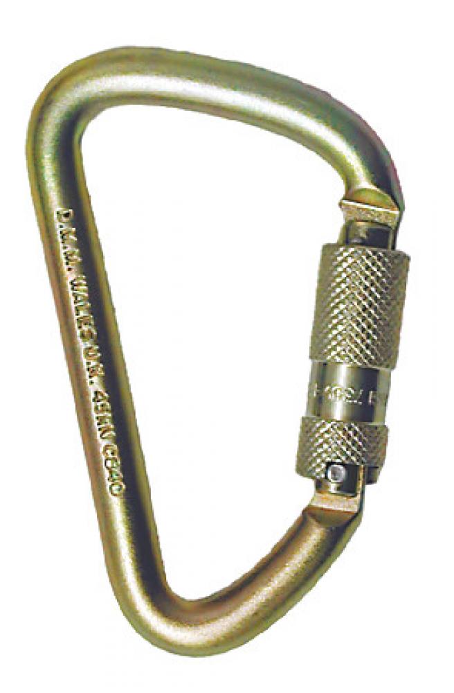 Steel Carabiner, 7/8&#34; gate opening, Auto-Locking