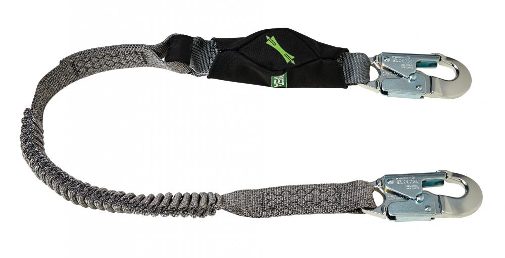V-Series Stretch single-leg energy absorbing lanyard, 6&#39;,36C small snaphooks