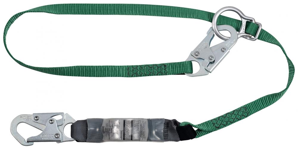 V-Series Standard single-leg adjustable energy absorbing lanyard,Tie-back, 6&#39;, 3
