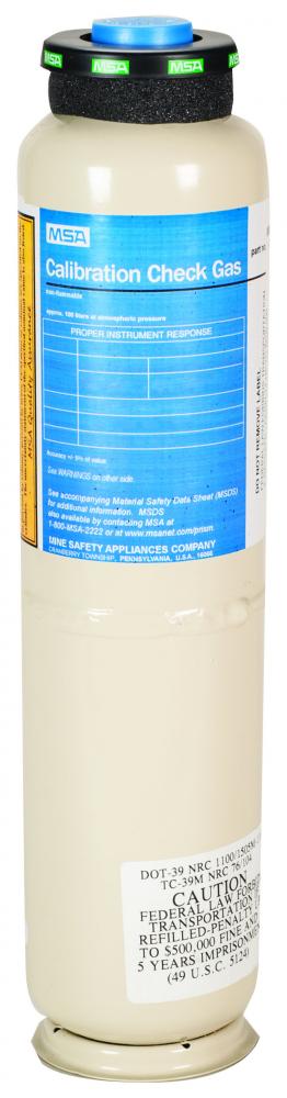 Calibration Cylinder, Gas, 116 L, (CH4)-1.45%, (O2)-15%, (CO)-60 PPM, (H2S)-20 P