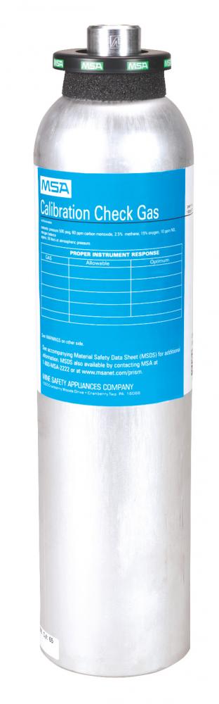 Calibration Cylinder, Altair 2X Gas, 58 L, (H2S)-20 PPM, (SO2)-10 PPM