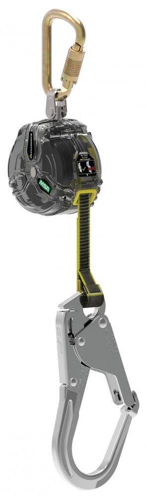 V-TEC WEB PFL, 10&#39; (3m), single-leg, AL36CL snaphook, steel carabiner (top), Cle