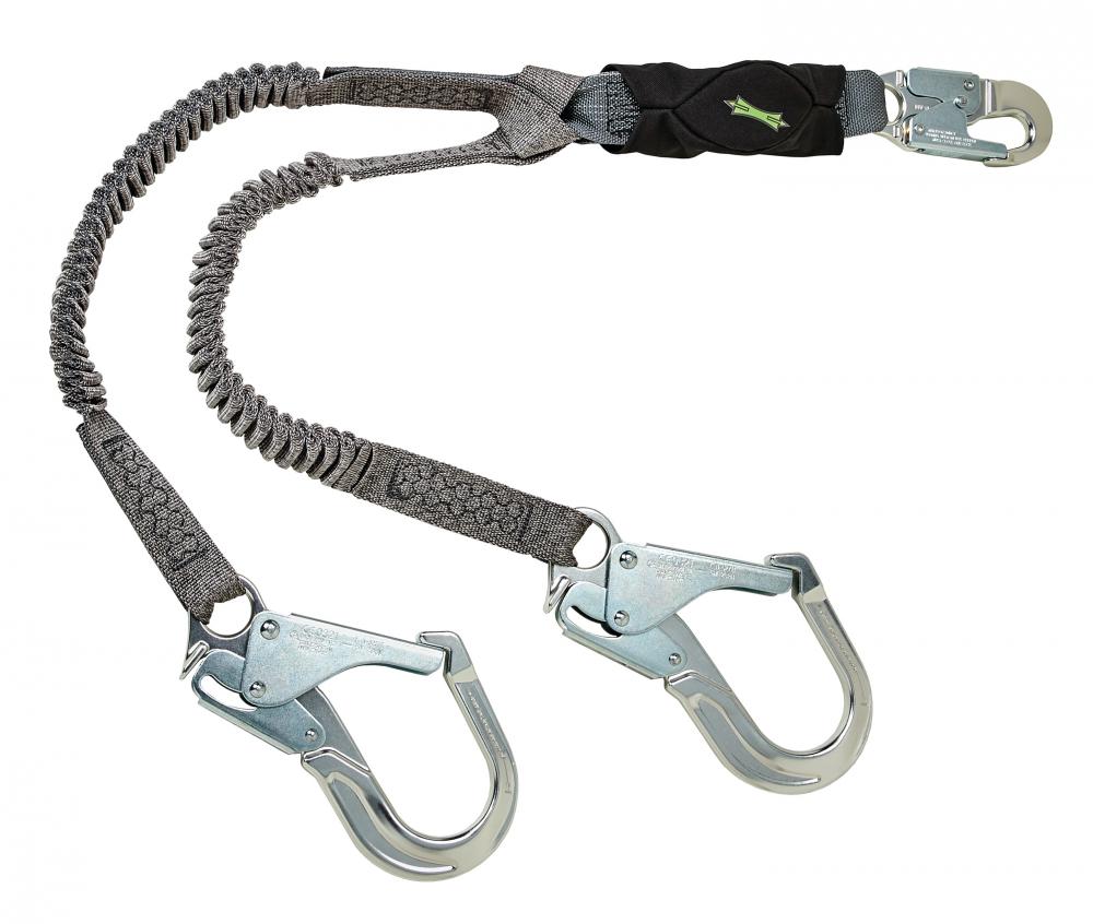 V-Series Stretch twin-leg energy absorbing lanyard, 6&#39;,36CL large snaphooks