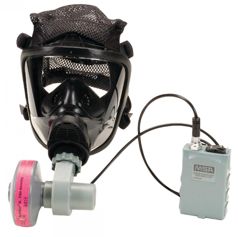 Advantage 4100 PAPR w/ Facepiece Large - Black Silicone, with rubber harness