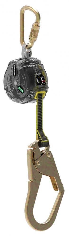 V-TEC WEB PFL, 10&#39; (3m), single-leg, 36CL snaphook, steel carabiner (top), Clear