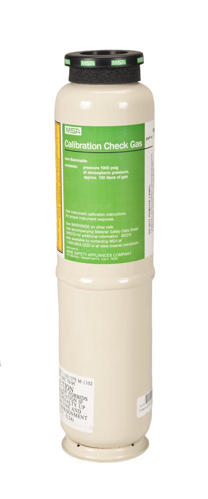 Calibration Cylinder, Gas, 100 L, (CH4)-1.45%, (O2)-15%, (CO)-300 PPM