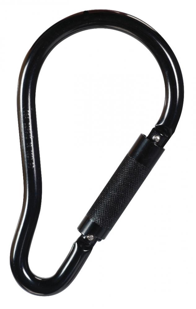 Aluminum Carabiner, 2.1&#34; gate opening, Auto-Locking, Black