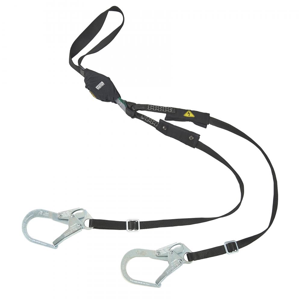 V-Series utility twin-leg adjustable energy absorbing lanyard, 6&#39;,36CL large sna