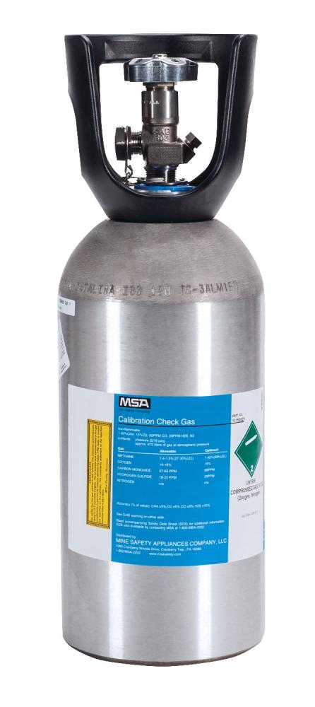 Calibration Cylinder, Gas, BD-20, 875 L, (CH4)-1.45%, (O2)-15%, (CO)-60 PPM, (H2