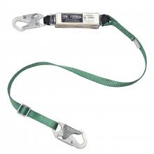 MSA Safety 10211485 - V-SERIES 12FT Free Fall/Heavy Worker single leg energy absorbing lanyard, 6' sma