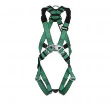 MSA Safety 10197198 - V-FORM Harness, Super Extra Large, Back D-Ring, Qwik-Fit Leg Straps