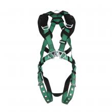 MSA Safety 10197220 - V-FORM Harness, Extra Large, Back & Shoulder D-Rings, Tongue Buckle Leg Straps
