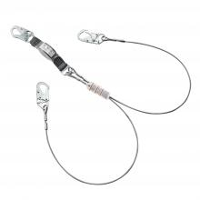 MSA Safety 10201355 - V-Series standard cable twin-leg fixed energy absorbing lanyard, 6',36C small sn