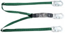 MSA Safety 10191756 - V-Series standard twin-leg adjustable energy absorbing lanyard, 6',36C small sna