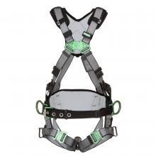 MSA Safety 10195136 - V-FIT Construction Harness, Super Extra Large, Back, Hip & Shoulder D-Rings, Qui