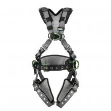 MSA Safety 10195142 - V-FIT Construction Harness, Extra Large, Back, Chest & Hip D-Rings, Tongue Buckl